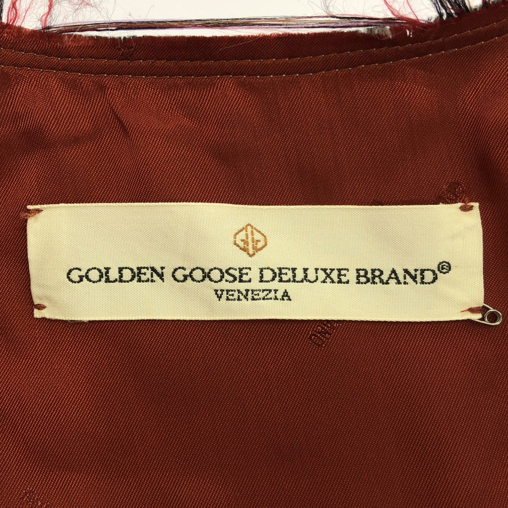【美品】  GOLDEN GOOSE / ゴールデングース | ジャガード カットオフ ロングジレ スリーブレスコート / 裏地付き | S | パープル系 | レディース