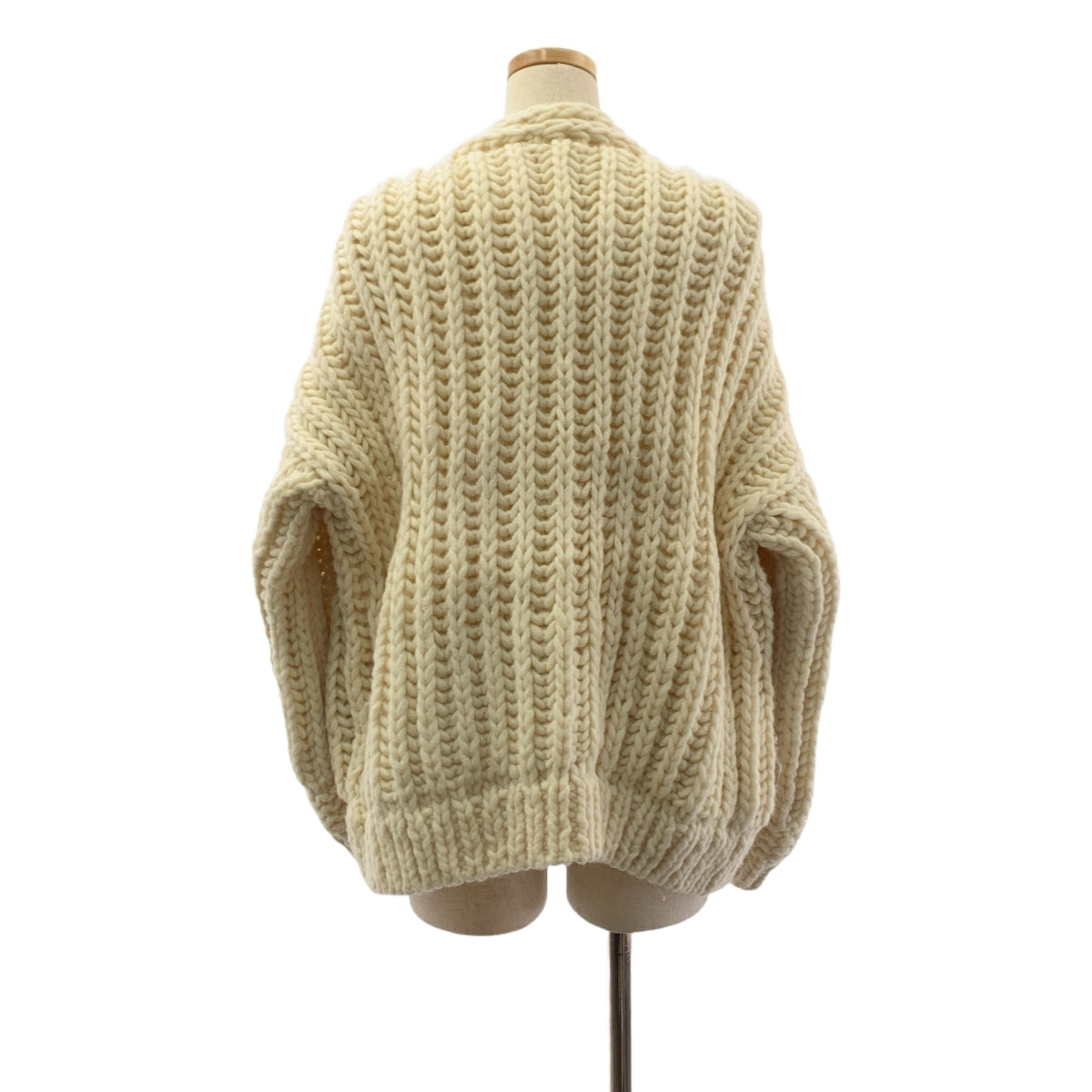 CASA FLINE / カーサフライン | LOW GAUGE HAND KNIT CARDIGAN / ローゲージハンドニットカーディガン | F | アイボリー | レディース