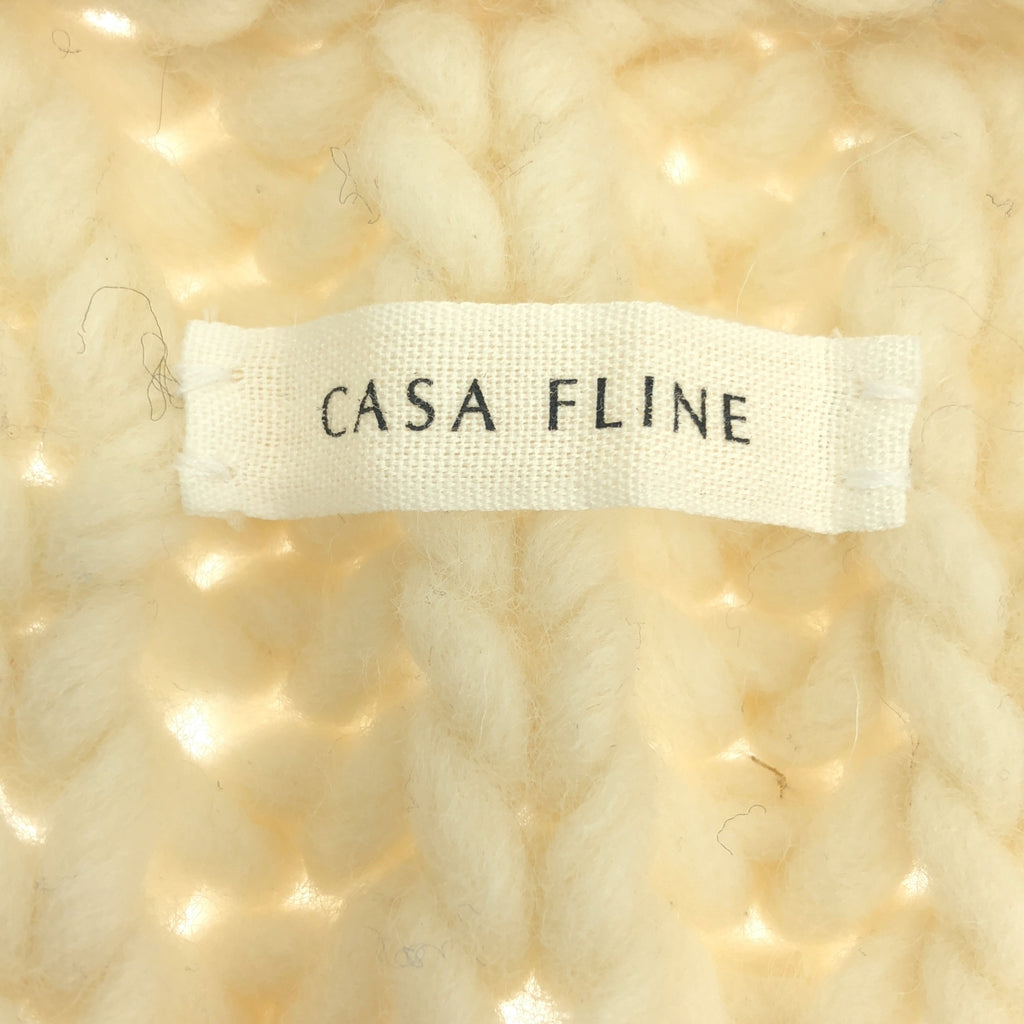 CASA FLINE | 低針距手工針織開襟衫 | F | 象牙白 | 女款