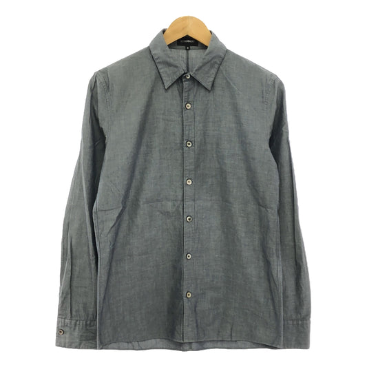 ATTACHMENT | Cotton Chambray Shirt | 2 | Blue | Men's