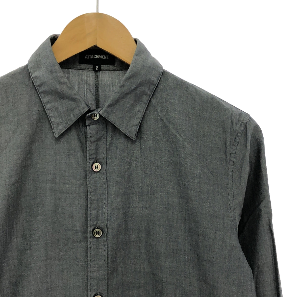 ATTACHMENT | Cotton Chambray Shirt | 2 | Men's