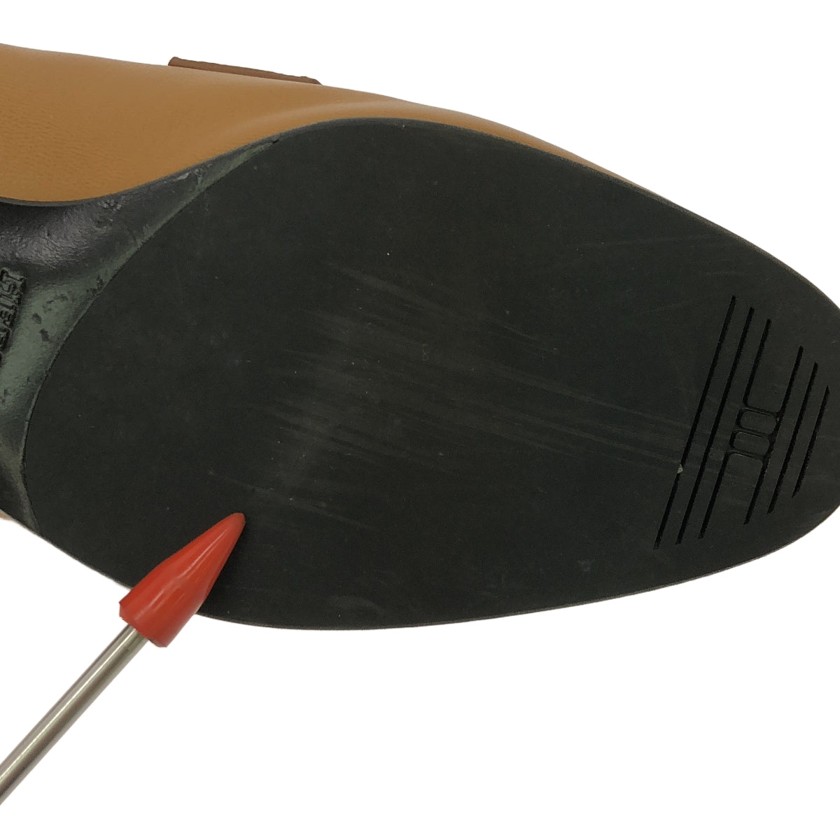 【미품】 HERMES / 헤르메스 | 로얄 컨스턴스 H 로고 / 가죽 퀼트 프린지 로퍼 가죽 신발 | 35 1/2 | 브라운 | 여성