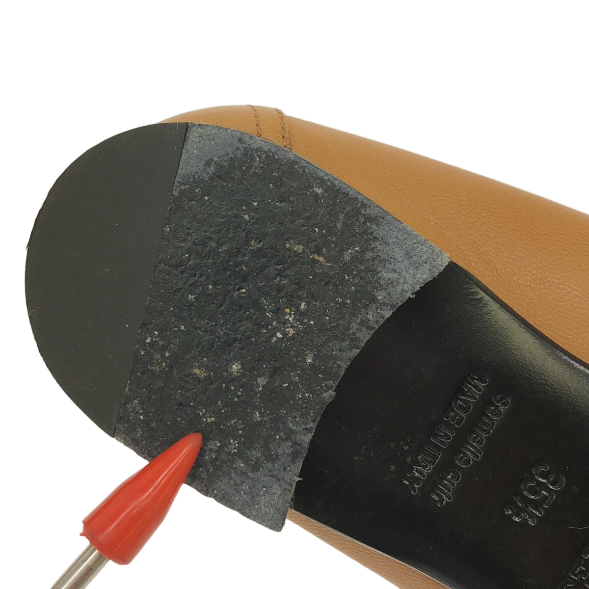 【미품】 HERMES / 헤르메스 | 로얄 컨스턴스 H 로고 / 가죽 퀼트 프린지 로퍼 가죽 신발 | 35 1/2 | 브라운 | 여성