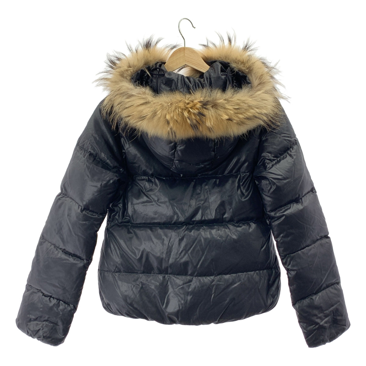 DUVETICA | adhara | 毛絨連帽羽絨外套 | 38碼 | 黑色 | 女款