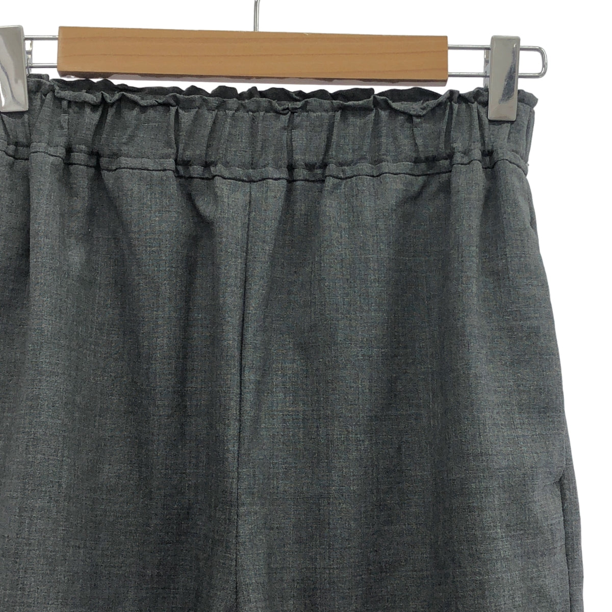 ENFOLD / 엠폴드 | 2023AW | BALLOON ELASTIC TROUSERS 울 슬랙스 | 38 | 그레이 | 여성