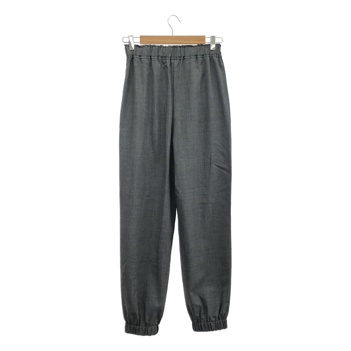 ENFOLD / 엠폴드 | 2023AW | BALLOON ELASTIC TROUSERS 울 슬랙스 | 38 | 그레이 | 여성