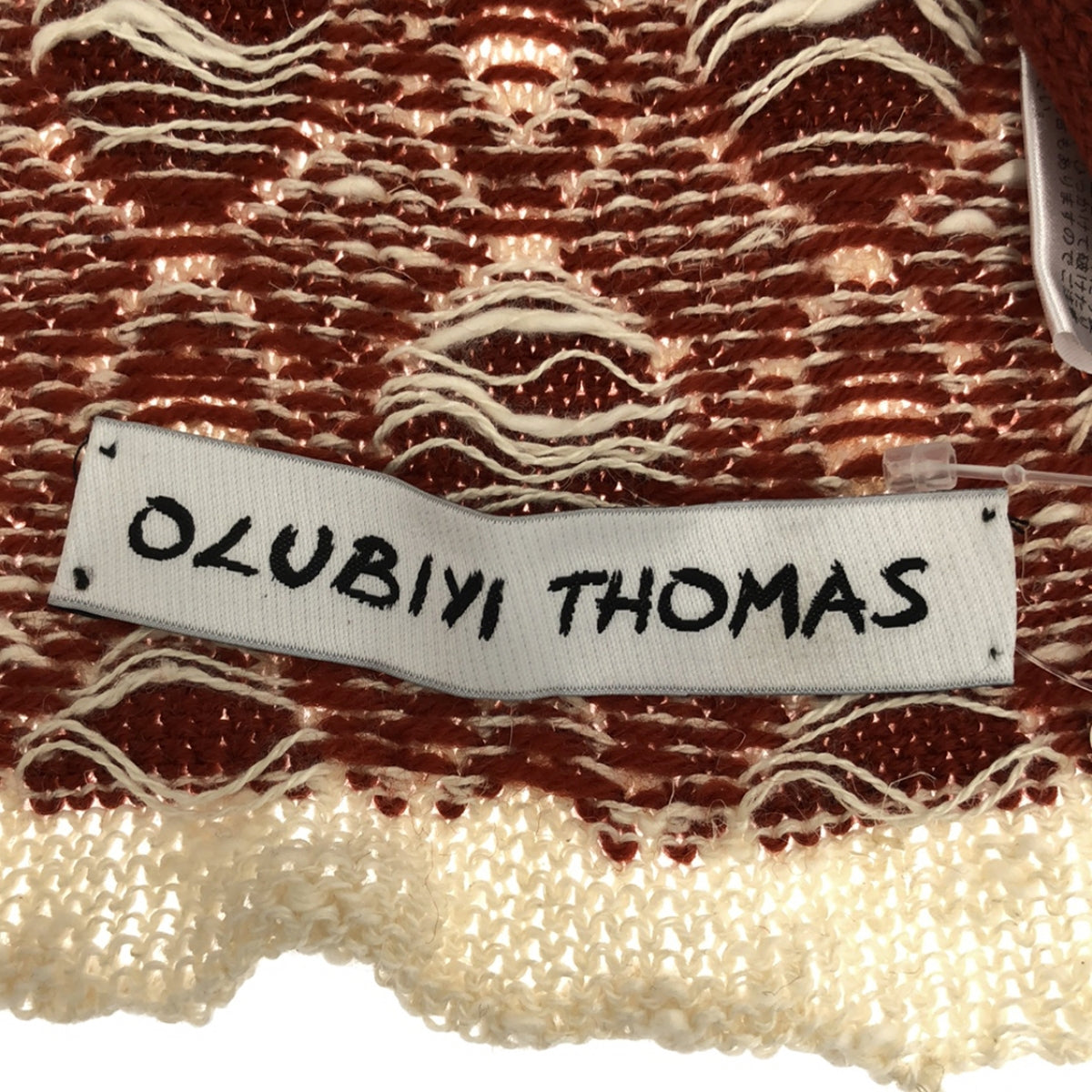 【新品】  OLUBIYI THOMAS / オルヴィトーマス | 2022AW | wool scarf ウール ジャガード ストール マフラー | F | ラスト | メンズ