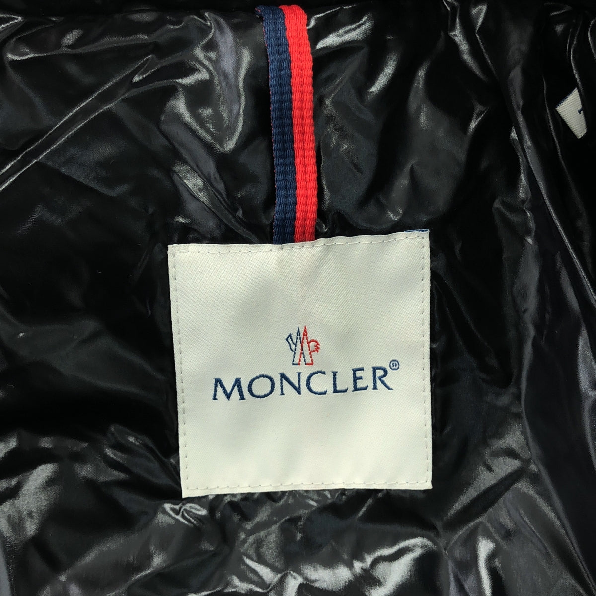 MONCLER / モンクレール | ワッペン付 ビックボタン ダブルジップ ダウンジャケット | 1 | ブラック | レディース