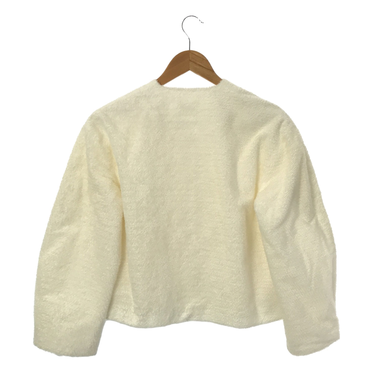 半奢華橫梁 |短無領夾克/全襯裡 | 38 |米白色 |女性的