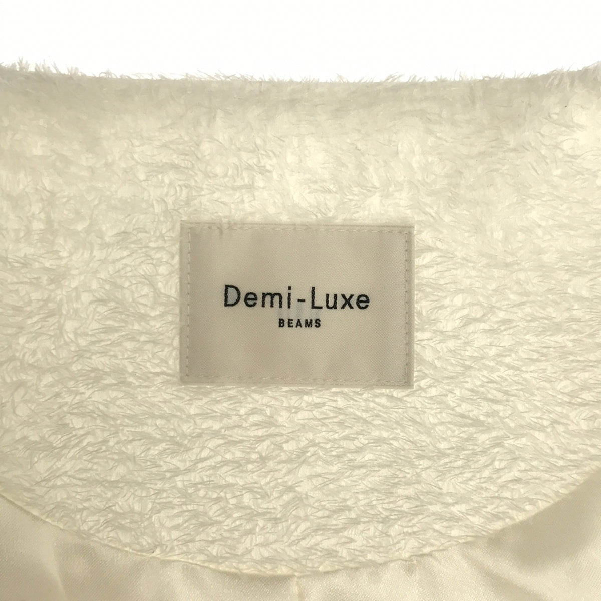 DEMI-LUXE BEAMS | Short, no-collar jacket / fully lined | 38 | Off-white | Women's