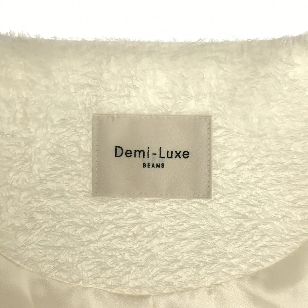 DEMI-LUXE BEAMS / デミルクスビームス | ツッキリ ショート ノーカラー ジャケット / 総裏地 | 38 | オフホワイト | レディース