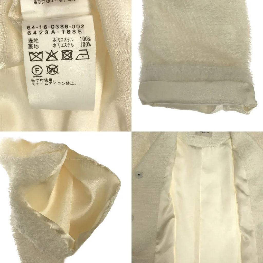 DEMI-LUXE BEAMS / デミルクスビームス | ツッキリ ショート ノーカラー ジャケット / 総裏地 | 38 | オフホワイト | レディース