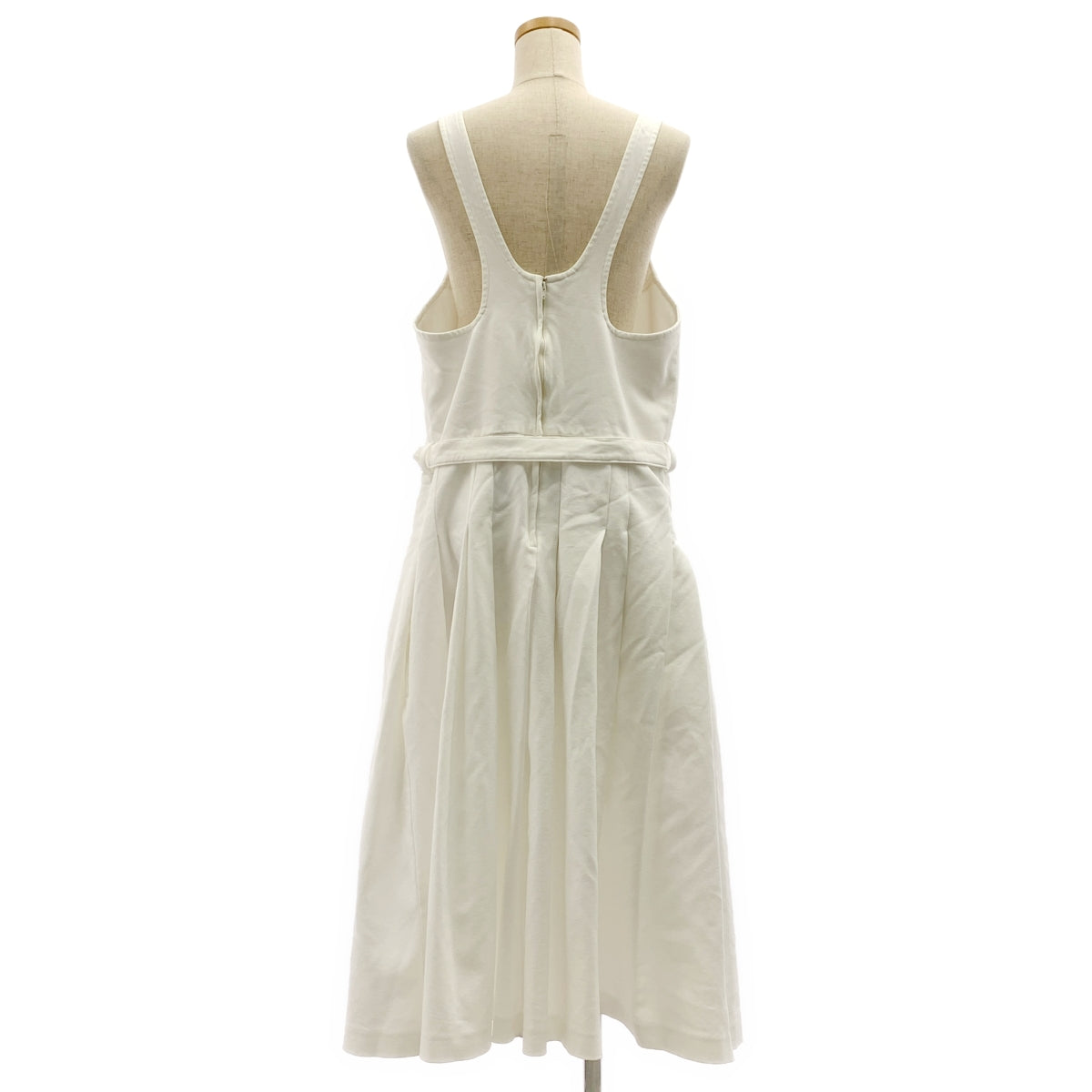 BLACK COMME des GARCONS / 블랙콤 데 갤슨 | 2019SS | 폴리에스테르 벨티드 주름 볼륨 매달려 치마 살로펫 원피스 | M | 여성