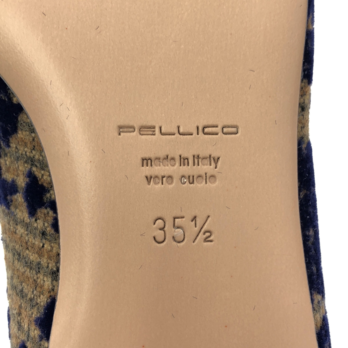 【新品】  PELLICO / ペリーコ | CUORE デュエ アネッリ グランジ ポインテッドトゥ パンプス | 35 1/2 | ネイビー/ブラウン/ゴールド | レディース