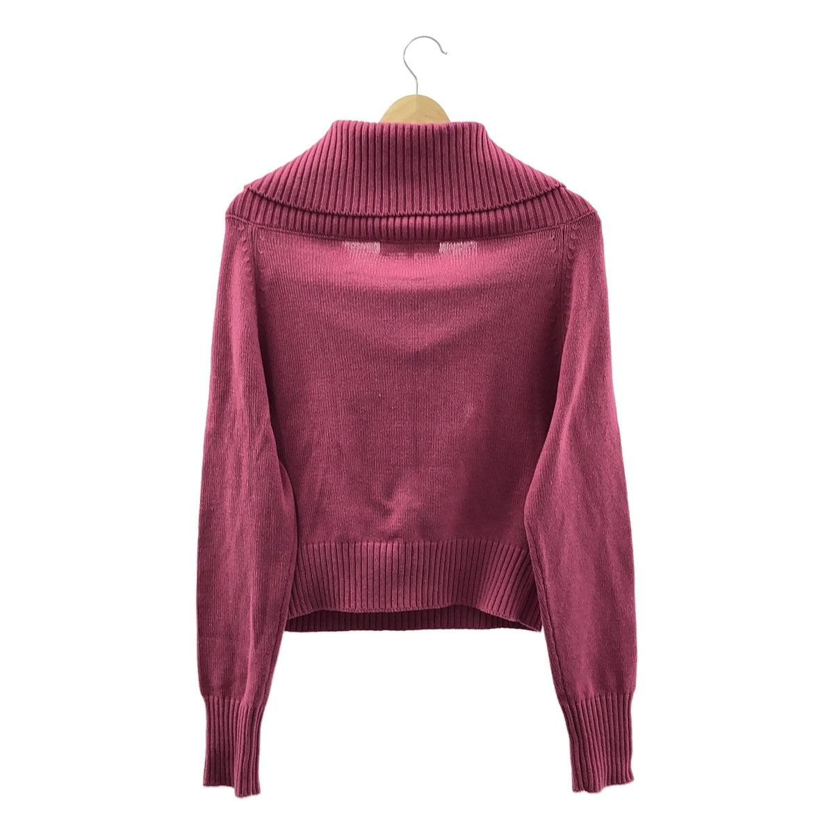 【미품】 forget-me-nots / 포게트 미노츠 | 2024AW | Off Shoulder Knit 오프숄더 코튼 니트 | F | 핑크 | 여성