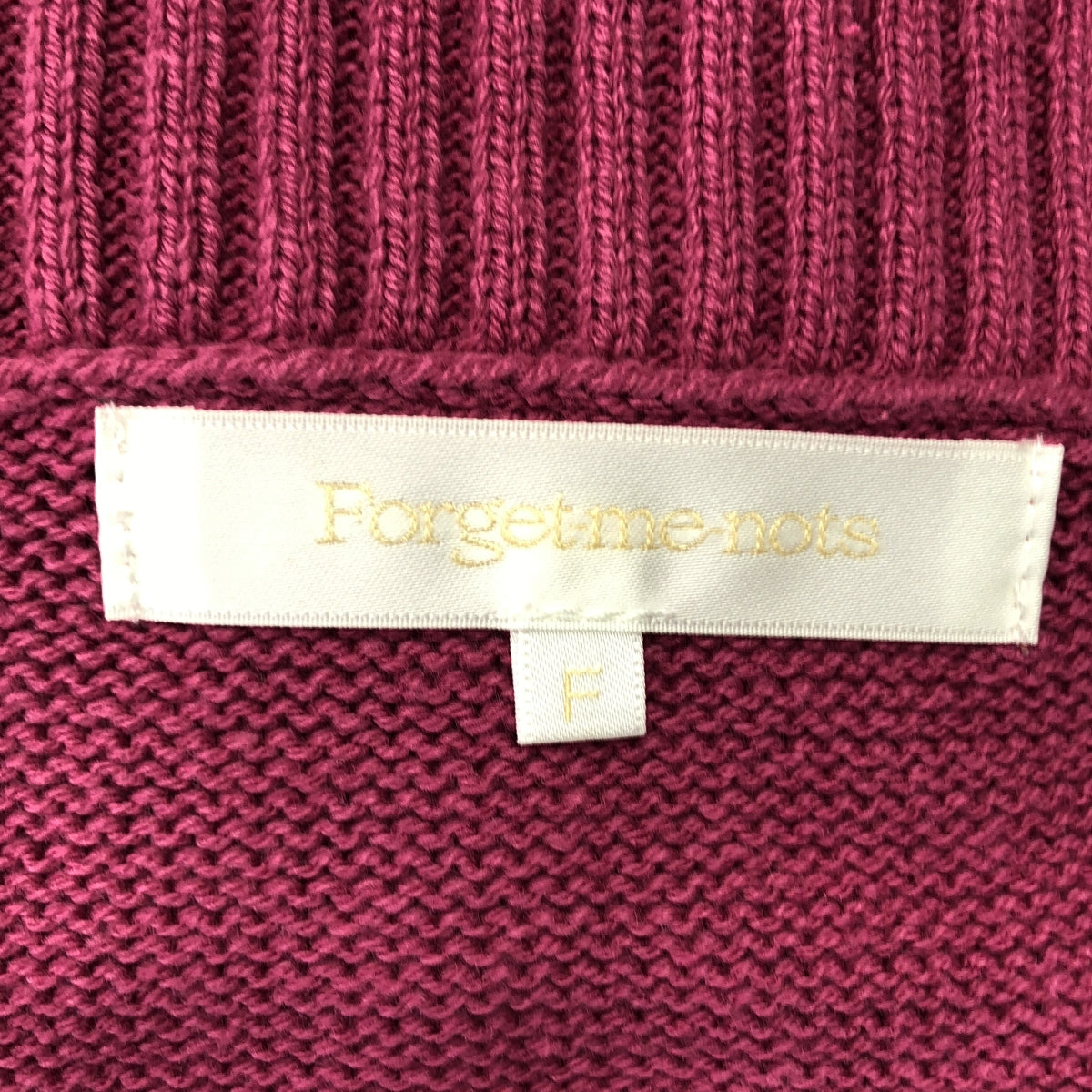 【미품】 forget-me-nots / 포게트 미노츠 | 2024AW | Off Shoulder Knit 오프숄더 코튼 니트 | F | 핑크 | 여성