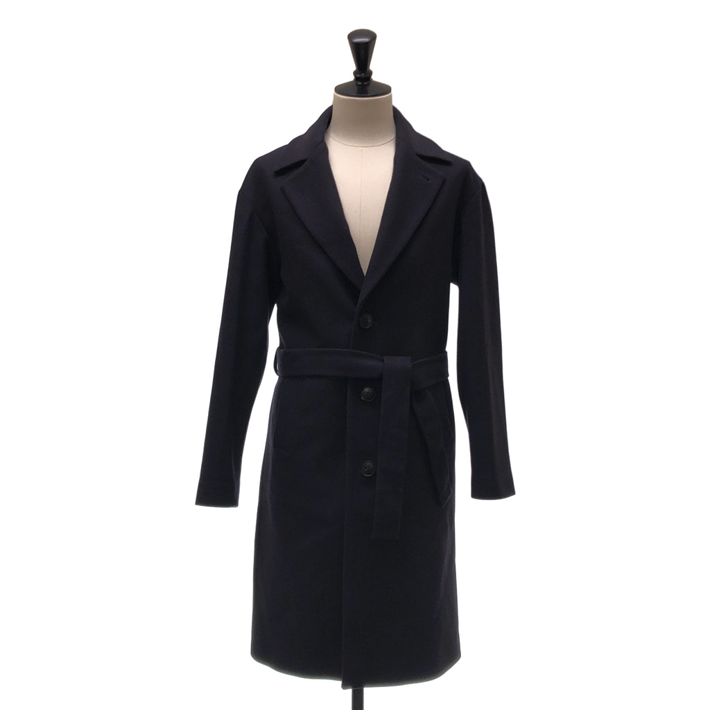 hevo / イーヴォ | ウール メルトン ベルテッド シングル コート / 総裏地 | 42 | メンズ