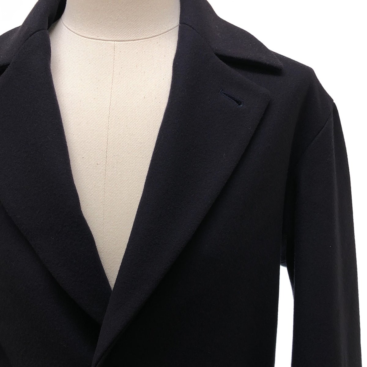 hevo / イーヴォ | ウール メルトン ベルテッド シングル コート / 総裏地 | 42 | メンズ