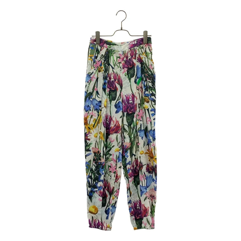 【美品】  STELLA McCARTNEY / ステラマッカートニー | Floral Flower Print Pants / 総柄 タック サイドジップ スラックス パンツ | 36 | マルチカラー | レディース
