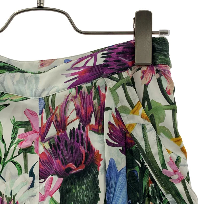 【美品】  STELLA McCARTNEY / ステラマッカートニー | Floral Flower Print Pants / 総柄 タック サイドジップ スラックス パンツ | 36 | マルチカラー | レディース