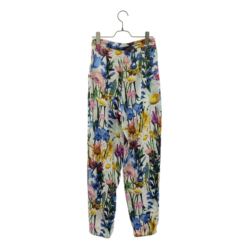 【美品】  STELLA McCARTNEY / ステラマッカートニー | Floral Flower Print Pants / 総柄 タック サイドジップ スラックス パンツ | 36 | マルチカラー | レディース