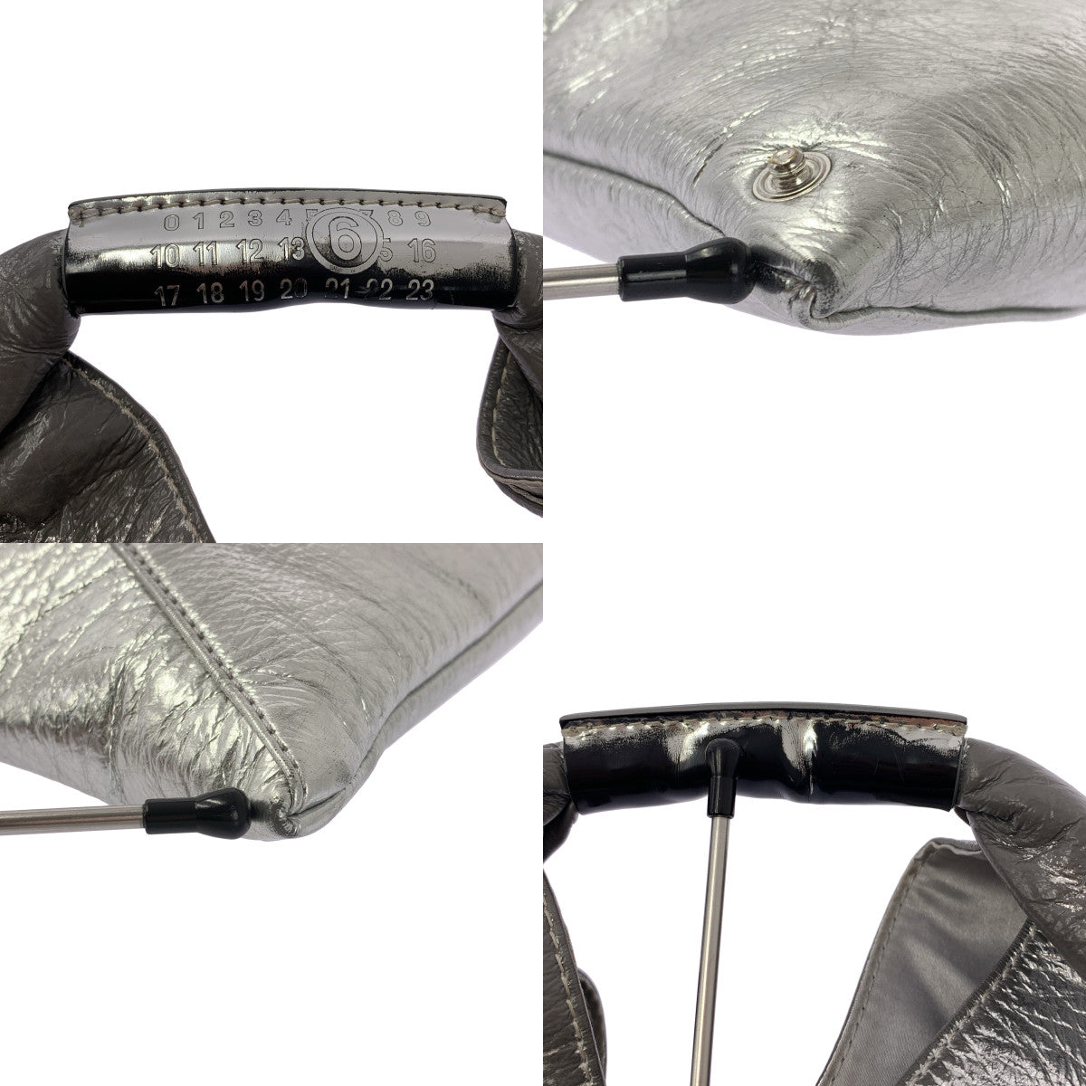 MM6 Maison Margiela / 엠엠 식스 메종 마르제라 | 2023 | JAPANESE / 재패니즈 메탈릭 로고 핸들 핸드 토트 백 | UNI |