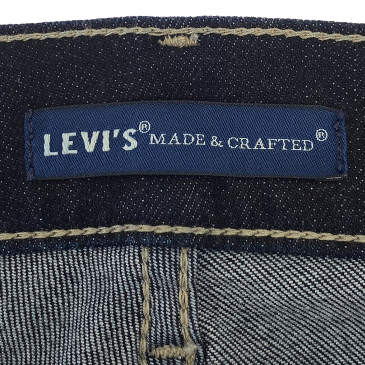 【미품】 LEVI'S MADE &amp; CRAFTED / 리바이스 메이드 &amp; 크래프티드 | 가죽 패치 짙은 감색 데님 스키니 바지 | 26 | 인디고 | 여성