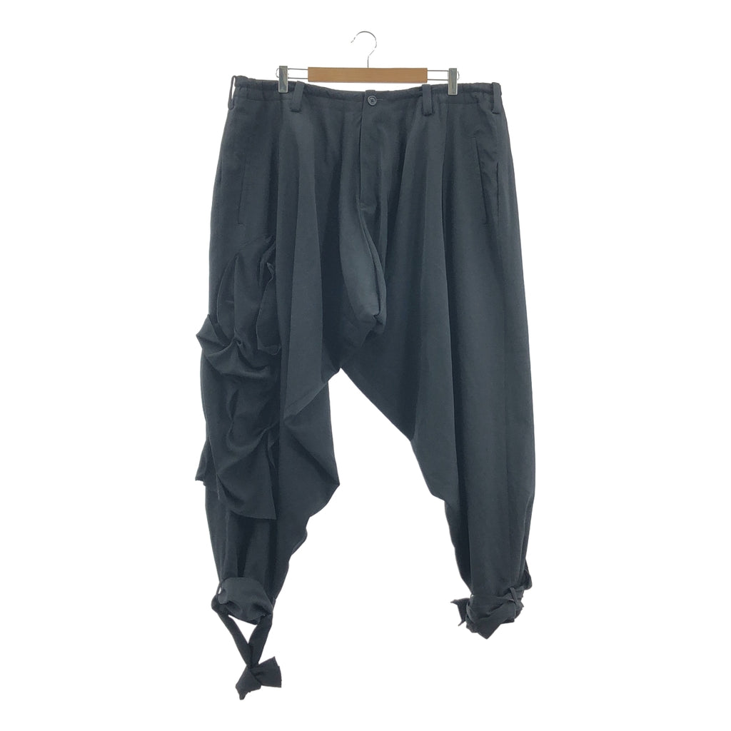 YOHJI YAMAMOTO POUR HOMME / ヨウジヤマモトプールオム | 2023AW | ウールギャバジン 当て布裾ねじり パンツ | 1 | メンズ