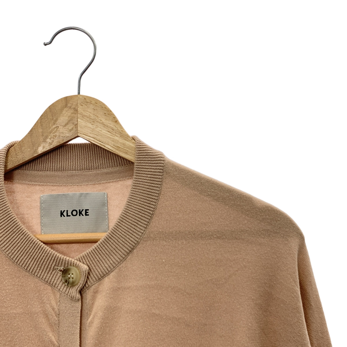 KLOKE | 棉質口袋圓領開襟衫 | S | 米色 | 女款