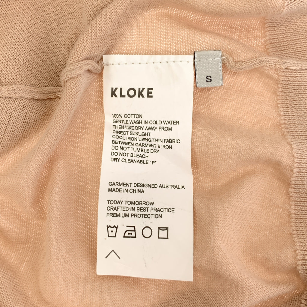 KLOKE / クローク | コットン ポケット クルーネックカーディガン | S | ベージュ | レディース