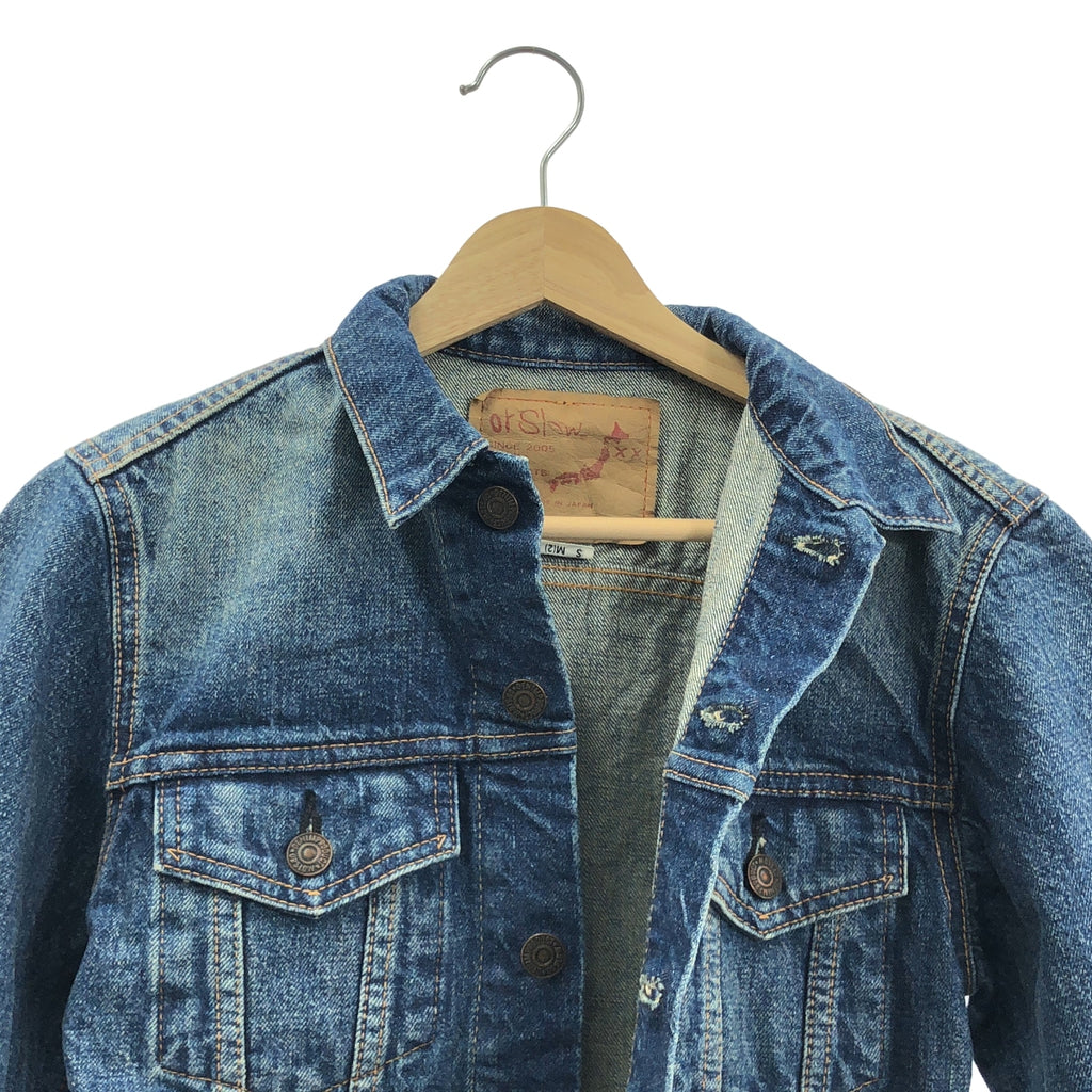 【美品】  orslow / オアスロウ | 3RD DENIM JACKET / used加工 デニム トラッカー ジャケット | 2 | インディゴ | レディース