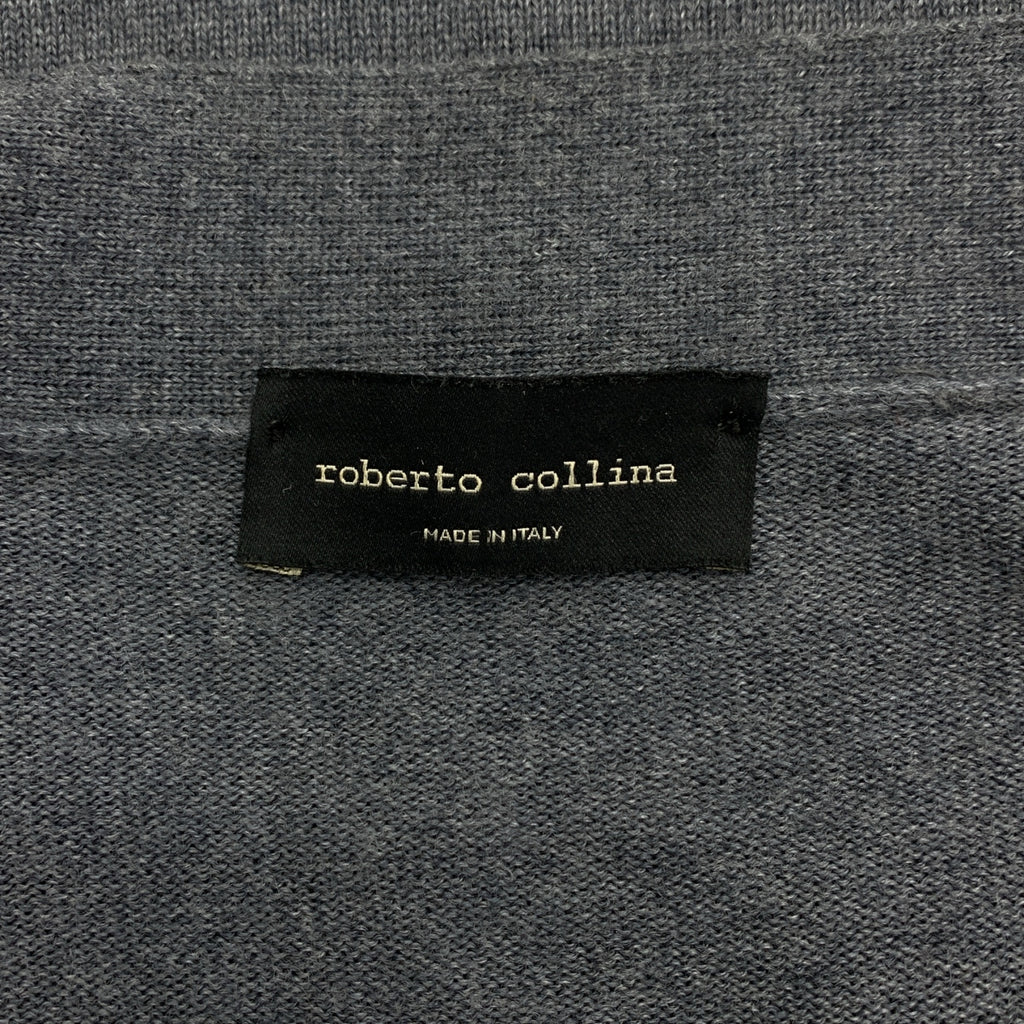 ROBERTO COLLINA | 羊毛無扣開襟衫 | 46碼 | 男士