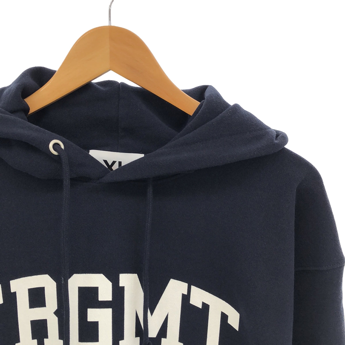 FRAGMENT DESIGN / 조각 디자인 | UNIVERSITY FRGMT Sweat Hoodie / 로고 오버 스웨트 후디 | XL | 네이비 | 남성