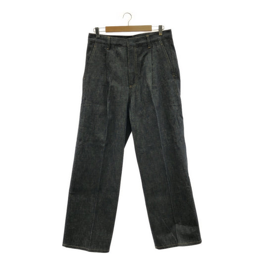 monkey time | 2023AW | One pleat straight ageless denim pants | L | Men's