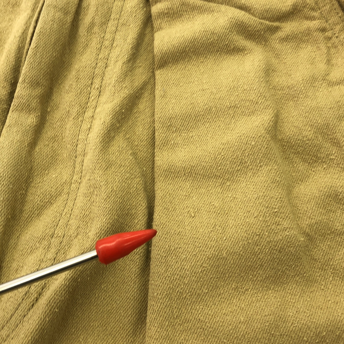 unfil / アンフィル | raw silk denim cropped pants ロー シルク デニム クロップド パンツ | 1 | sand beige | レディース