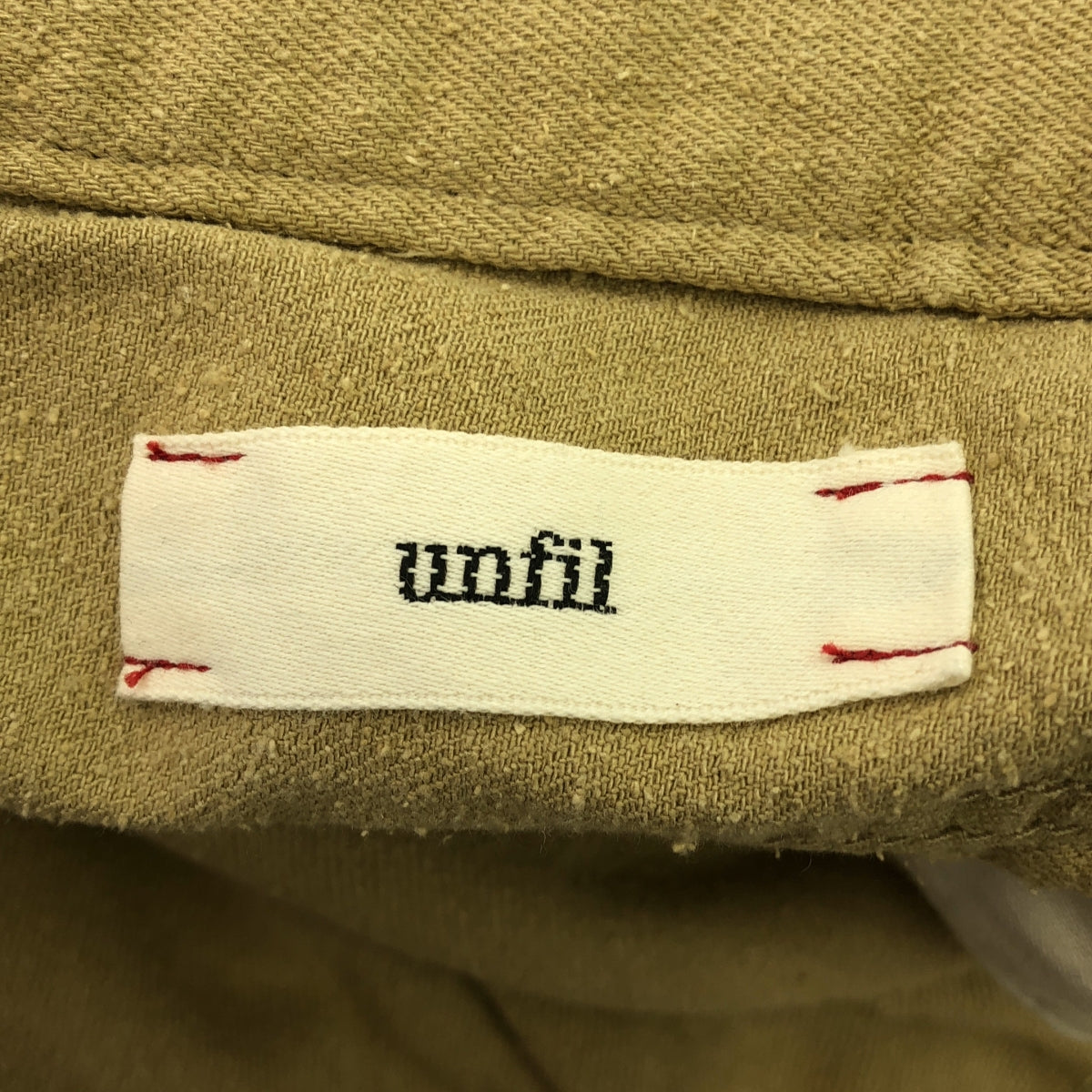unfil / アンフィル | raw silk denim cropped pants ロー シルク デニム クロップド パンツ | 1 | sand beige | レディース
