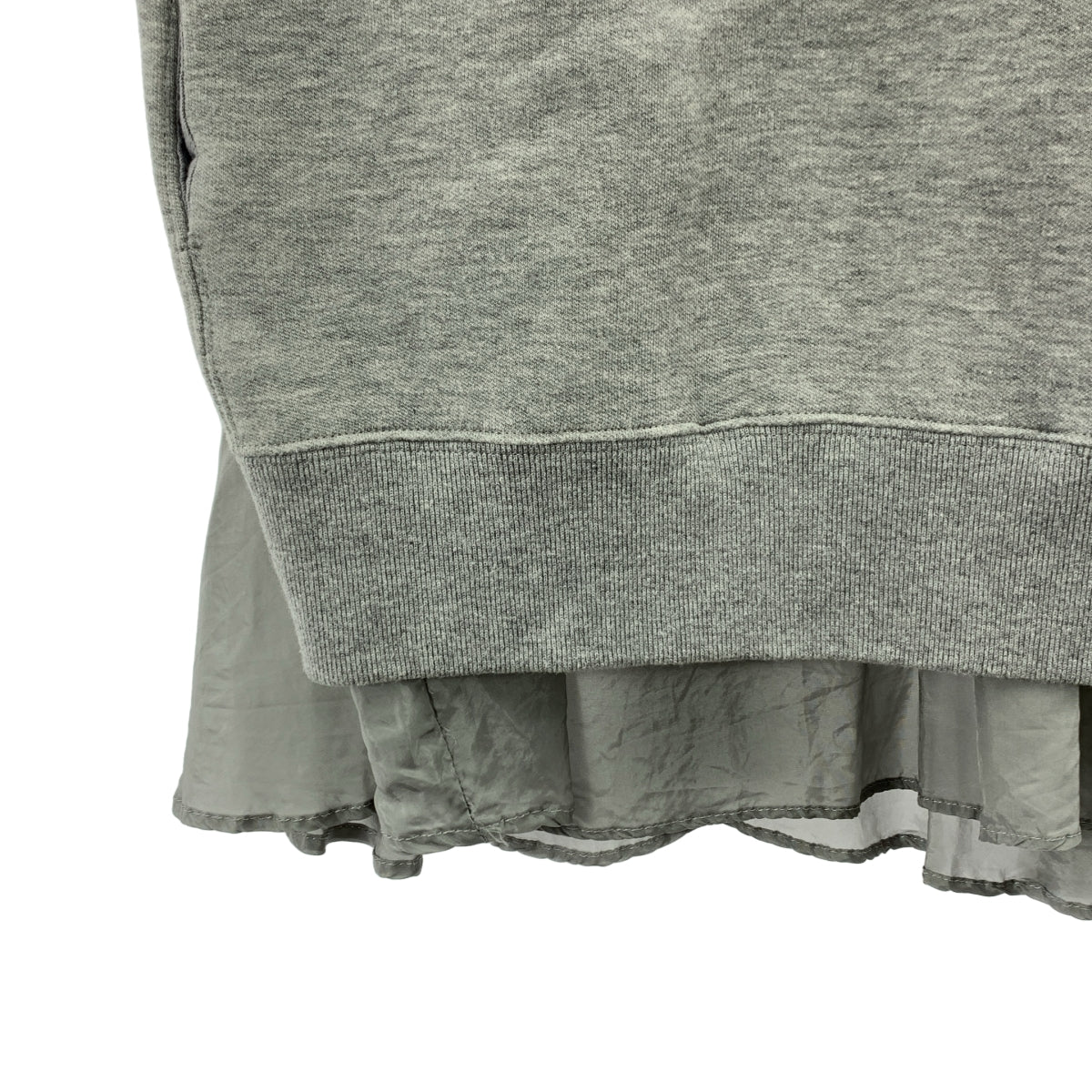 sacai / サカイ | 異素材 切替 ドッキング ポケット付き スウェット