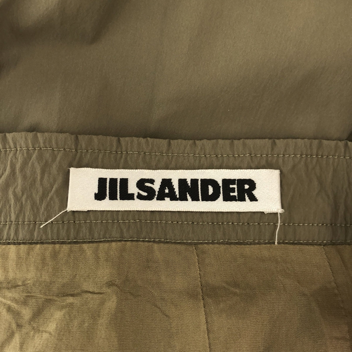 JIL SANDER / ジルサンダー | ナイロンストレッチ タイトスカート | 34 | カーキ | レディース