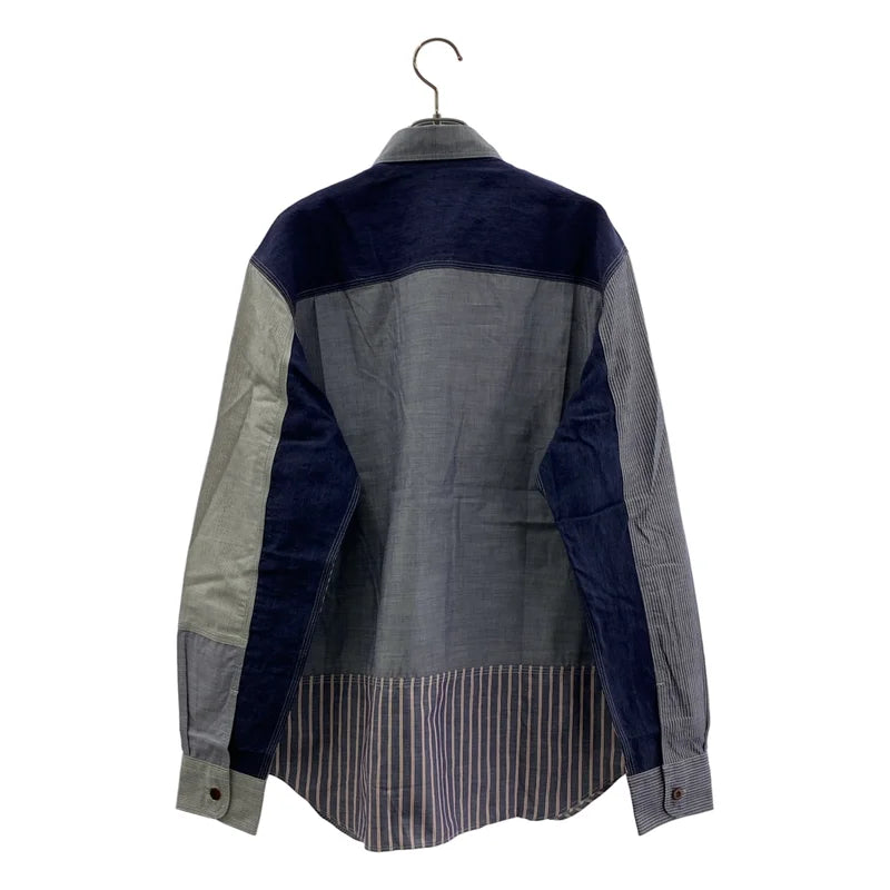 COMME des GARCONS HOMME / 꼼데가르송 옴므 | 2022SS | 스트라이프 패치워크 셔츠 | S | 남성