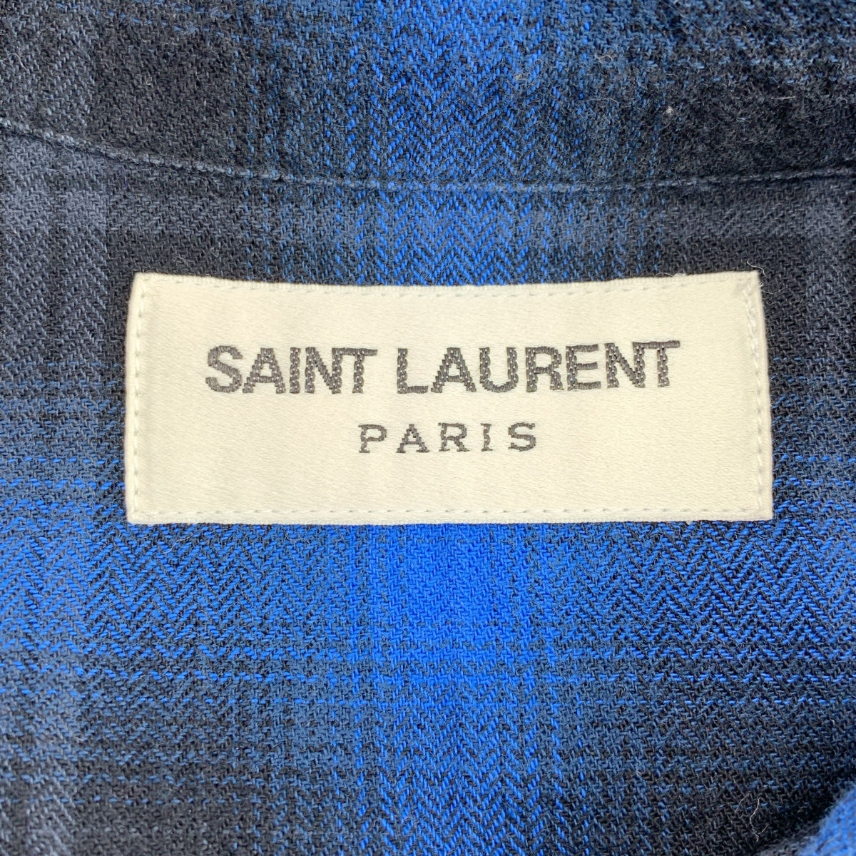 SAINT LAURENT PARIS / サンローランパリ | オンブレチェック オープンカラー 半袖シャツ | 36 /14 | メンズ