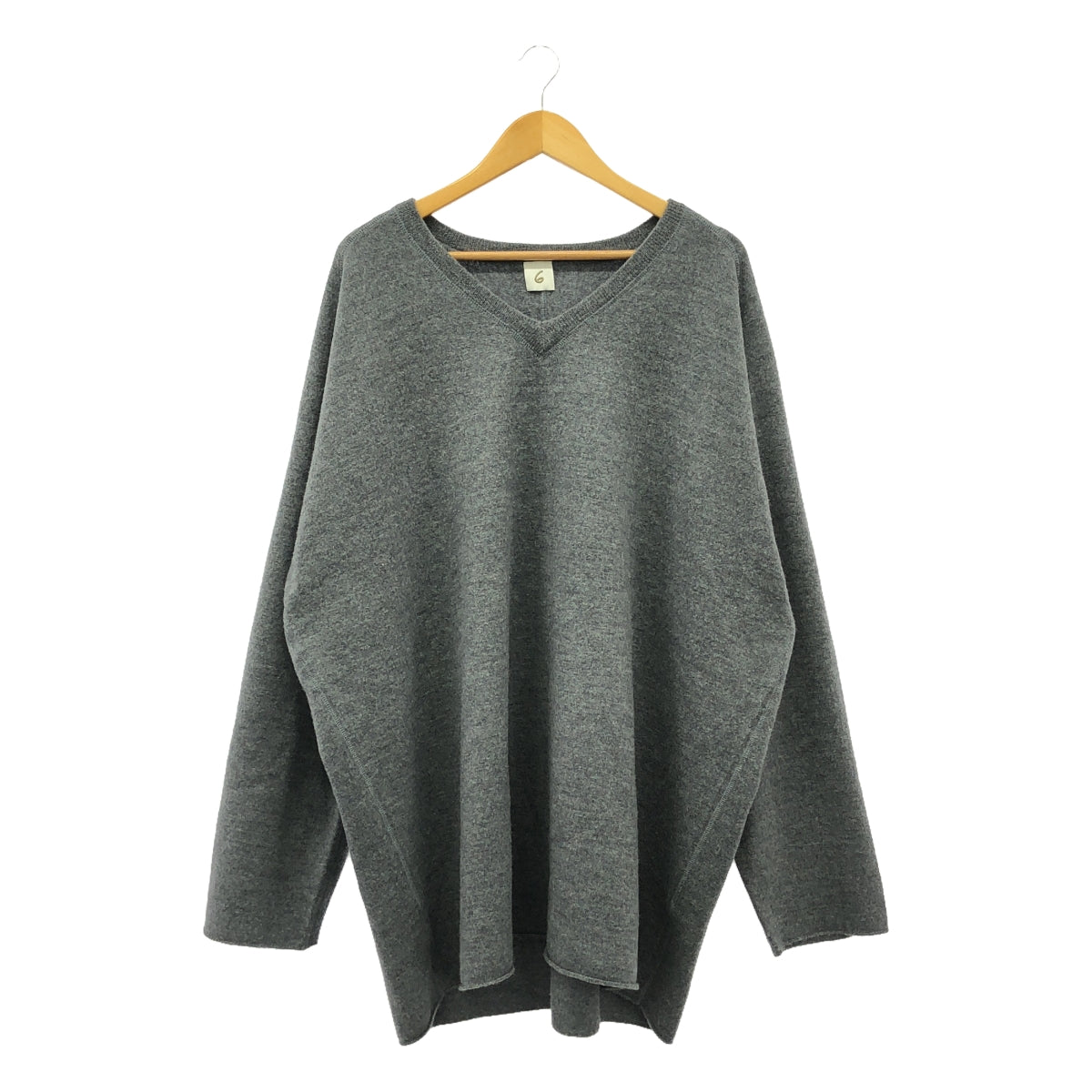 [Good Condition] 6(ROKU) / Roku | 2024AW | Wool voile big knit pullover | F | Gray | Women's