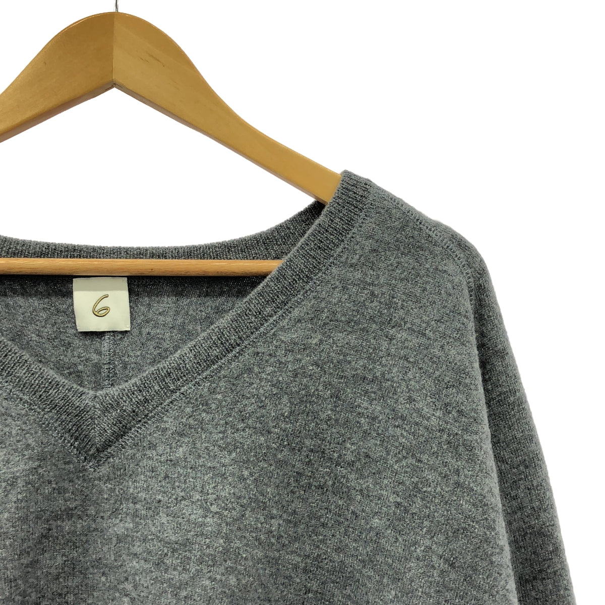 【美品】  6(ROKU) / ロク | 2024AW | ウール ボイル ビッグ ニットプルオーバー | F | グレー | レディース
