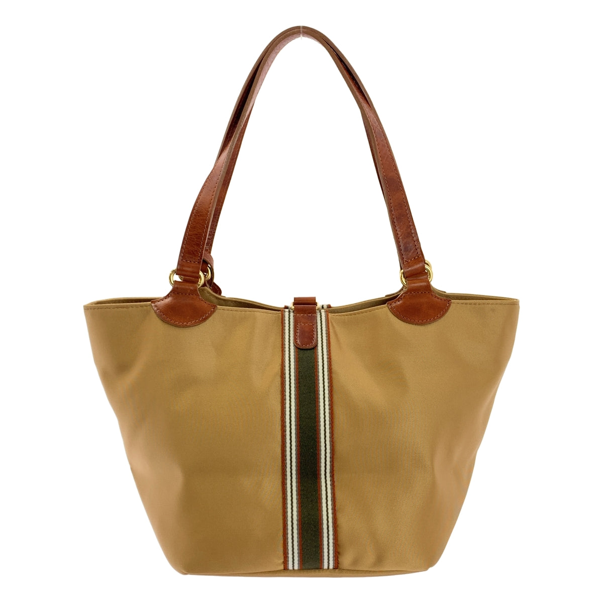 她的日程安排 | 皮革邊飾尼龍徽標手提包 |