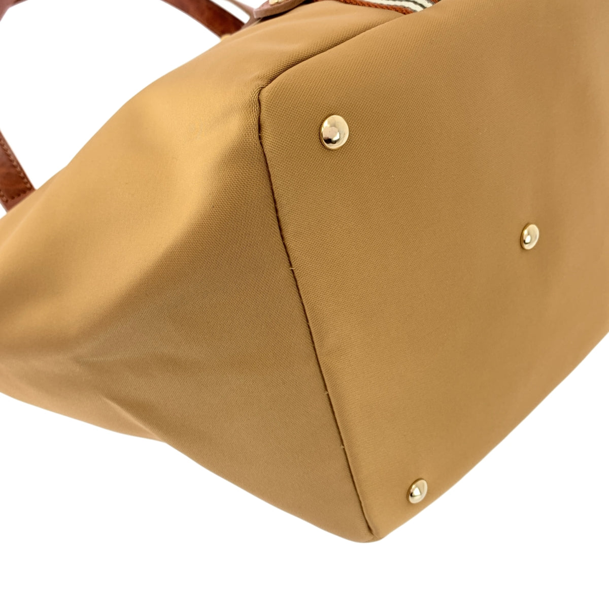 她的日程安排 | 皮革邊飾尼龍徽標手提包 |