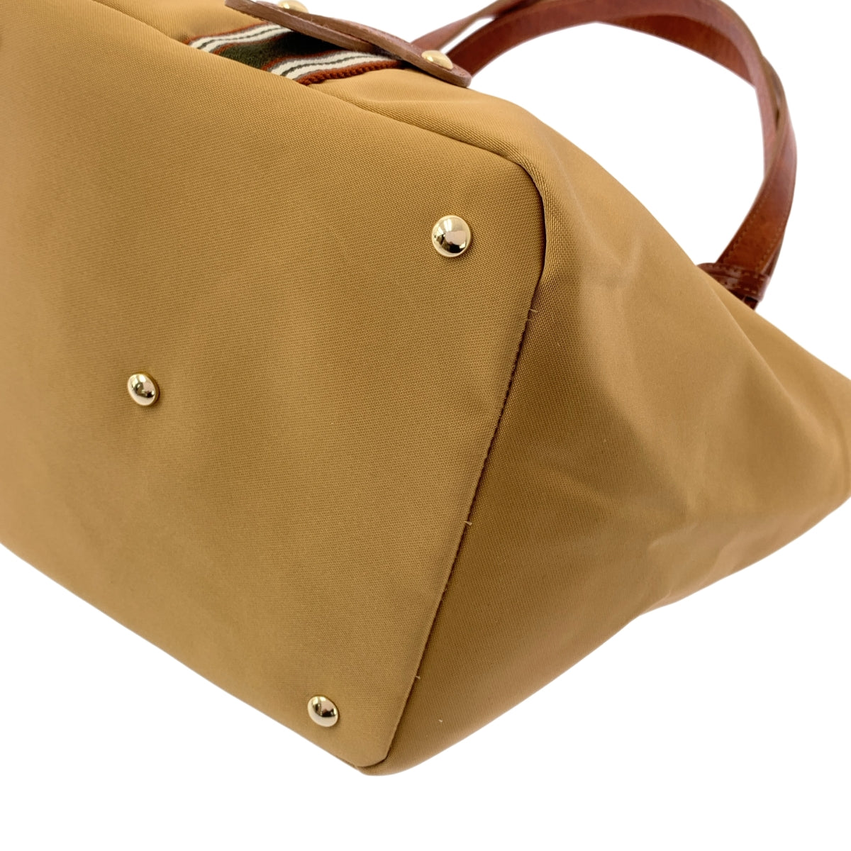 她的日程安排 | 皮革邊飾尼龍徽標手提包 |