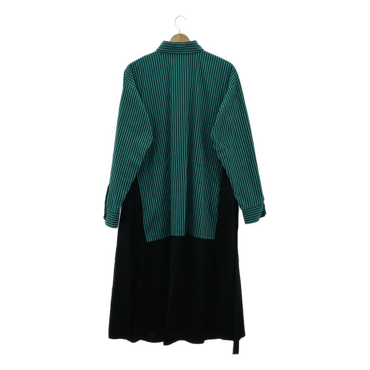 計畫 C |條紋襯衫裙 | 36 |綠/黑|女的