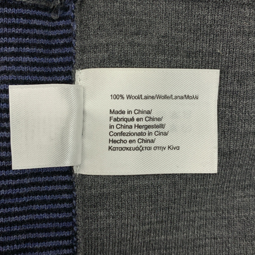 BLACK FLEECE BY Brooks Brothers / ブラックフリースバイブルックブラザーズ | ウール ボーダー切替 ハイゲージ Vネックニット | BB0 | グレー / ネイビー | メンズ