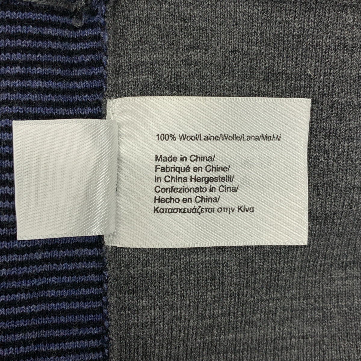 BLACK FLEECE BY Brooks Brothers / ブラックフリースバイブルックブラザーズ | ウール ボーダー切替 ハイゲージ Vネックニット | BB0 | グレー / ネイビー | メンズ