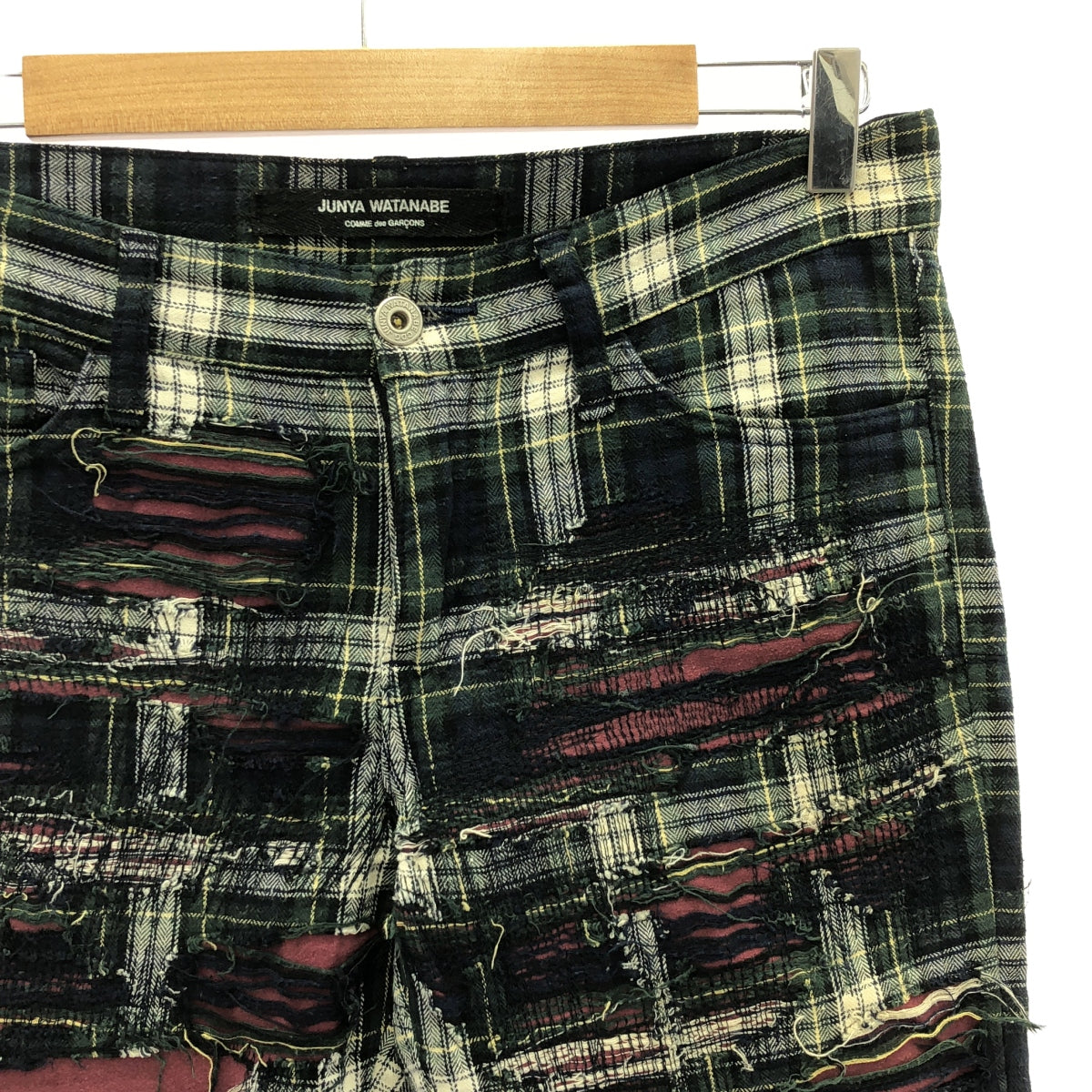 JUNYA WATANABE COMME des GARCONS / Junya Watanabe | Checked distressed tapered pants | XS | Women's