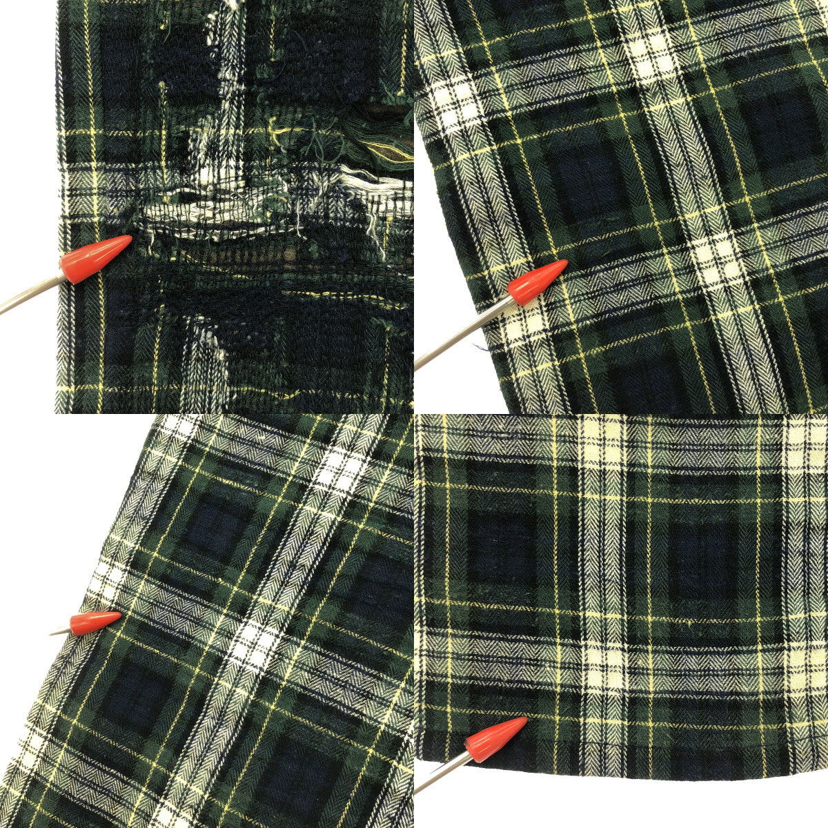 JUNYA WATANABE COMME des GARCONS / Junya Watanabe | Checked distressed tapered pants | XS | Women's